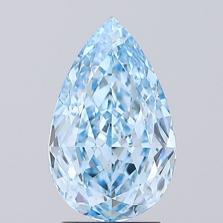 Loose Diamond - PEAR 2.79ct Fancy Vivid Blue VS1: Loose Diamond - PEAR 2.79ct Fancy Vivid Blue VS1 Source: This is a real non-mined Diamond that has been grown in a lab Shape: PEAR Carats: 2.79 Color: Fancy Vivid Blue Certification: IGI Video: Video
