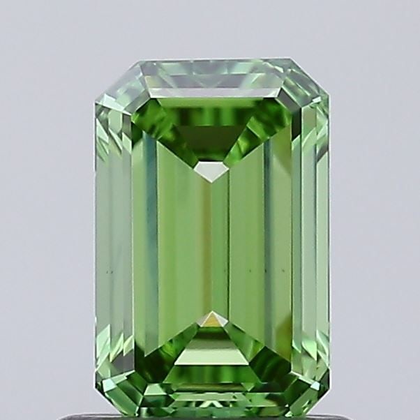 Loose Diamond - EMERALD 0.82ct Fancy Vivid Green VS1: Loose Diamond - EMERALD 0.82ct Fancy Vivid Green VS1 Source: This is a real non-mined Diamond that has been grown in a lab Shape: EMERALD Carats: 0.82 Color: Fancy Vivid Green Certification: IGI