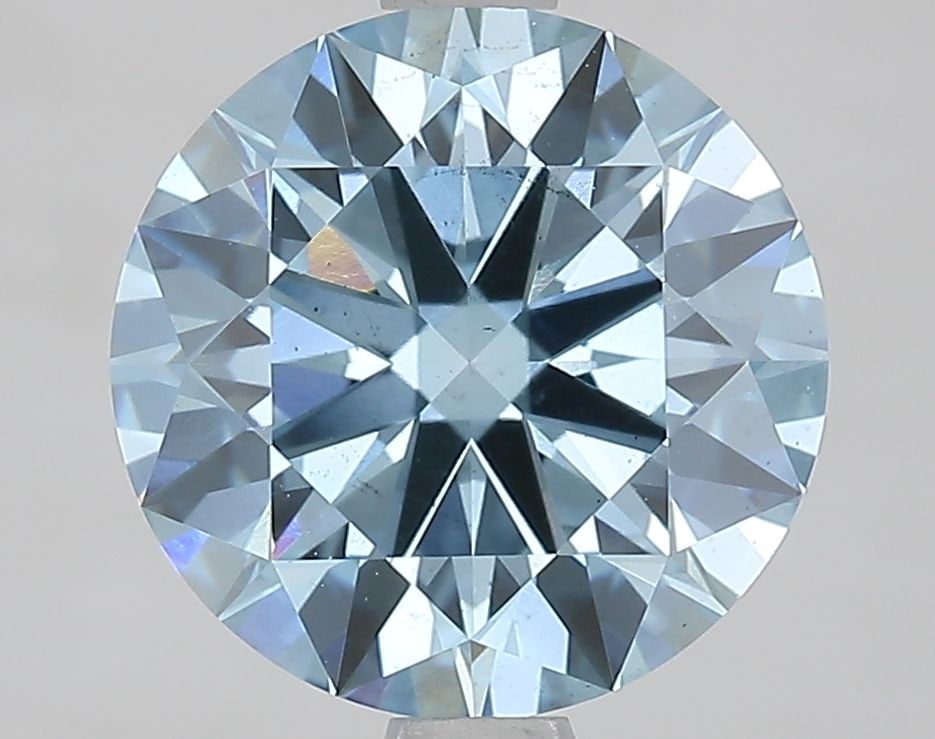 Ideal Loose Diamond - ROUND 2.2ct Fancy Vivid Blue VS2: Ideal Loose Diamond - ROUND 2.2ct Fancy Vivid Blue VS2 Source: This is a real non-mined Diamond that has been grown in a lab Shape: ROUND Carats: 2.2 Color: Fancy Vivid Blue Certification: IGI Video: