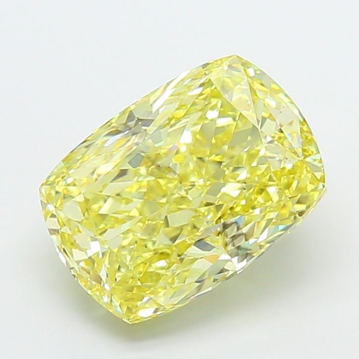 Loose Diamond - CUSHION MODIFIED 5.02ct Fancy Intense Yellow VS2: Loose Diamond - CUSHION MODIFIED 5.02ct Fancy Intense Yellow VS2 Source: This is a real non-mined Diamond that has been grown in a lab Shape: CUSHION MODIFIED Carats: 5.02 Color: Fancy Intense Yellow