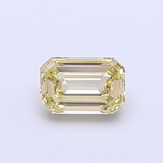 Loose Diamond - EMERALD 0.39ct Fancy Light Yellow VVS2: Loose Diamond - EMERALD 0.39ct Fancy Light Yellow VVS2 Source: This is a real non-mined Diamond that has been grown in a lab Shape: EMERALD Carats: 0.39 Color: Fancy Light Yellow Certification: IGI