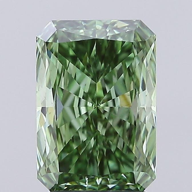 Loose Diamond - RADIANT 2.01ct Fancy Vivid Green VS1: Loose Diamond - RADIANT 2.01ct Fancy Vivid Green VS1 Source: This is a real non-mined Diamond that has been grown in a lab Shape: RADIANT Carats: 2.01 Color: Fancy Vivid Green Certification: IGI