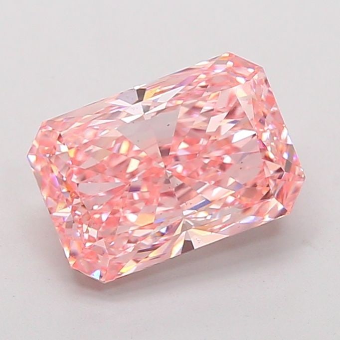 Loose Diamond - RADIANT 4.05ct Fancy Vivid Pink VS2: Loose Diamond - RADIANT 4.05ct Fancy Vivid Pink VS2 Source: This is a real non-mined Diamond that has been grown in a lab Shape: RADIANT Carats: 4.05 Color: Fancy Vivid Pink Certification: IGI Video: