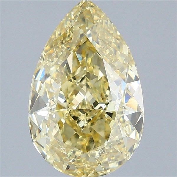 Loose Diamond - PEAR 3.05ct Fancy Intense Yellow VS2: Loose Diamond - PEAR 3.05ct Fancy Intense Yellow VS2 Source: This is a real non-mined Diamond that has been grown in a lab Shape: PEAR Carats: 3.05 Color: Fancy Intense Yellow Certification: IGI Video