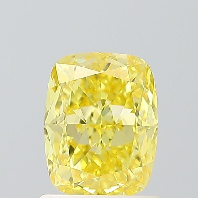 Loose Diamond - CUSHION MODIFIED 1.54ct Fancy Vivid Yellow VVS1: Loose Diamond - CUSHION MODIFIED 1.54ct Fancy Vivid Yellow VVS1 Source: This is a real non-mined Diamond that has been grown in a lab Shape: CUSHION MODIFIED Carats: 1.54 Color: Fancy Vivid Yellow Cer