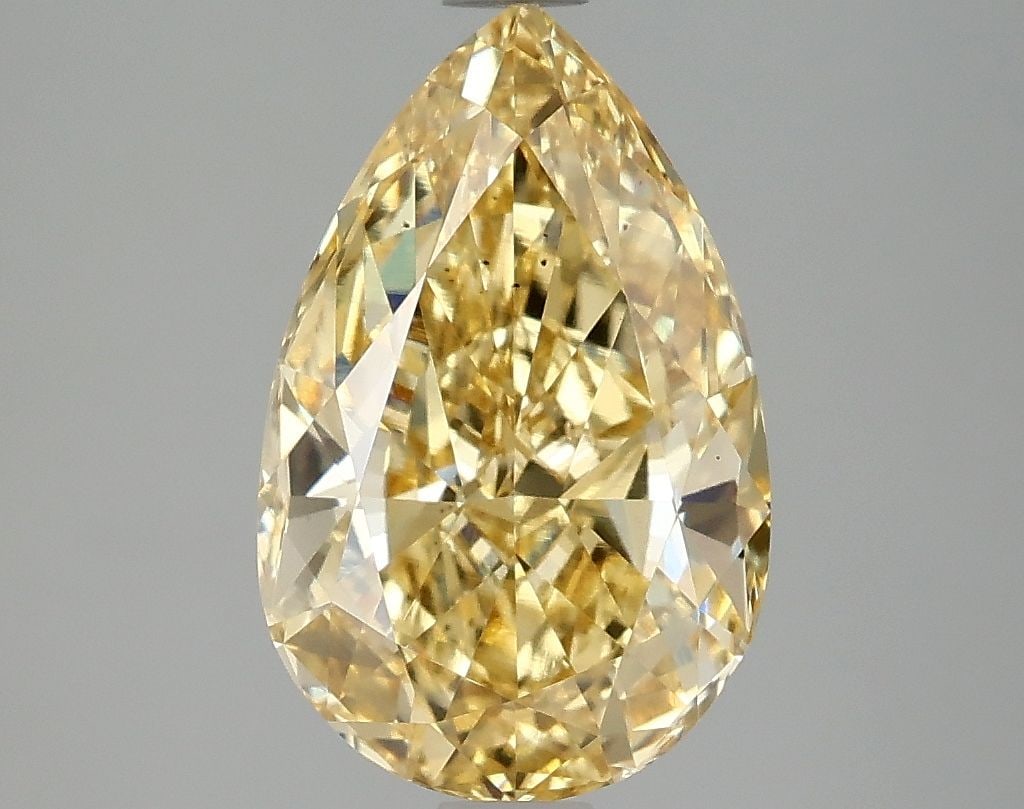 Loose Diamond - PEAR 3.08ct Fancy Intense Yellow VS2: Loose Diamond - PEAR 3.08ct Fancy Intense Yellow VS2 Source: This is a real non-mined Diamond that has been grown in a lab Shape: PEAR Carats: 3.08 Color: Fancy Intense Yellow Certification: IGI Video