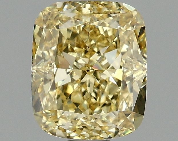 Loose Diamond - CUSHION MODIFIED 1.52ct Fancy Intense Yellow VS1: Loose Diamond - CUSHION MODIFIED 1.52ct Fancy Intense Yellow VS1 Source: This is a real non-mined Diamond that has been grown in a lab Shape: CUSHION MODIFIED Carats: 1.52 Color: Fancy Intense Yellow