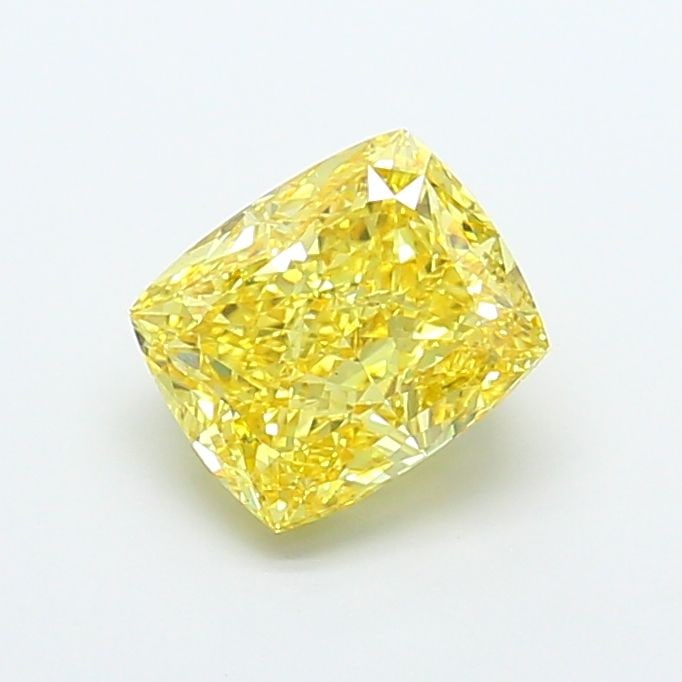 Loose Diamond - CUSHION MODIFIED 3.51ct Fancy Vivid Yellow VS1: Loose Diamond - CUSHION MODIFIED 3.51ct Fancy Vivid Yellow VS1 Source: This is a real non-mined Diamond that has been grown in a lab Shape: CUSHION MODIFIED Carats: 3.51 Color: Fancy Vivid Yellow Cert