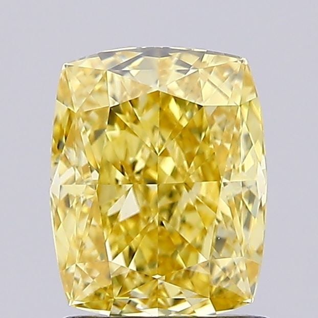 Loose Diamond - CUSHION MODIFIED 1.46ct Fancy Intense Yellow VS1: Loose Diamond - CUSHION MODIFIED 1.46ct Fancy Intense Yellow VS1 Source: This is a real non-mined Diamond that has been grown in a lab Shape: CUSHION MODIFIED Carats: 1.46 Color: Fancy Intense Yellow 