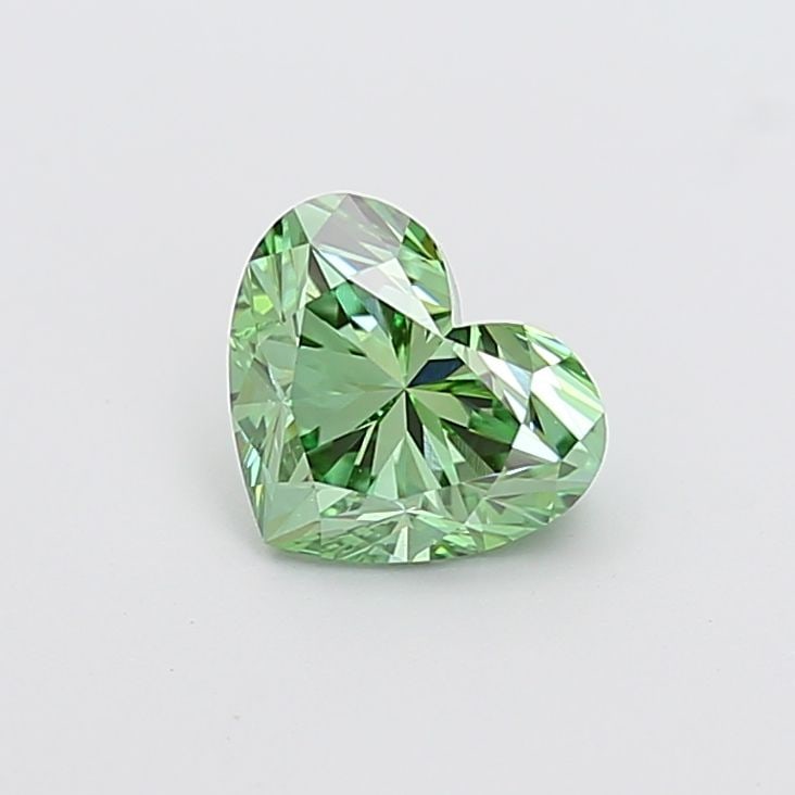 Loose Diamond - HEART 1.52ct Fancy Vivid Green VVS2: Loose Diamond - HEART 1.52ct Fancy Vivid Green VVS2 Source: This is a real non-mined Diamond that has been grown in a lab Shape: HEART Carats: 1.52 Color: Fancy Vivid Green Certification: IGI Video: