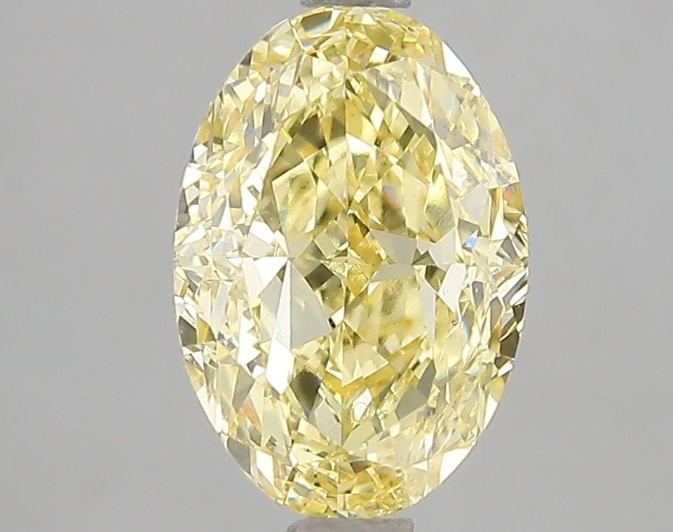 Loose Diamond - OVAL 3.0ct Fancy Intense Yellow VS1: Loose Diamond - OVAL 3.0ct Fancy Intense Yellow VS1 Source: This is a real non-mined Diamond that has been grown in a lab Shape: OVAL Carats: 3.0 Color: Fancy Intense Yellow Certification: IGI Video: