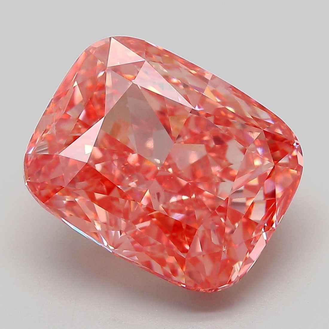 Loose Diamond - CUSHION MODIFIED 9.12ct Fancy Vivid Pink VVS2: Loose Diamond - CUSHION MODIFIED 9.12ct Fancy Vivid Pink VVS2 Source: This is a real non-mined Diamond that has been grown in a lab Shape: CUSHION MODIFIED Carats: 9.12 Color: Fancy Vivid Pink Certifi