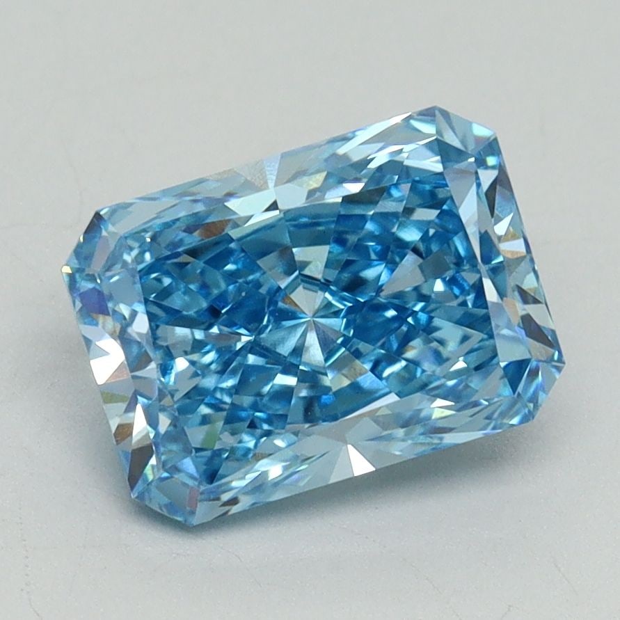 Loose Diamond - RADIANT 2.32ct Fancy Vivid Blue VS1: Loose Diamond - RADIANT 2.32ct Fancy Vivid Blue VS1 Source: This is a real non-mined Diamond that has been grown in a lab Shape: RADIANT Carats: 2.32 Color: Fancy Vivid Blue Certification: IGI Video: