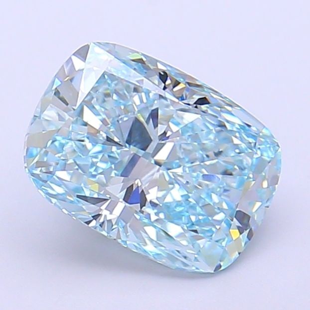 Loose Diamond - CUSHION MODIFIED 2.03ct Fancy Intense Blue VS1: Loose Diamond - CUSHION MODIFIED 2.03ct Fancy Intense Blue VS1 Source: This is a real non-mined Diamond that has been grown in a lab Shape: CUSHION MODIFIED Carats: 2.03 Color: Fancy Intense Blue Cert