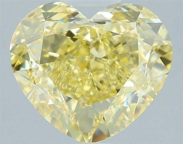 Loose Diamond - HEART 2.57ct Fancy Intense Yellow VS1: Loose Diamond - HEART 2.57ct Fancy Intense Yellow VS1 Source: This is a real non-mined Diamond that has been grown in a lab Shape: HEART Carats: 2.57 Color: Fancy Intense Yellow Certification: IGI Vid