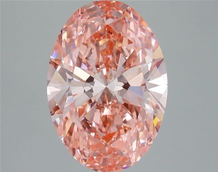 Loose Diamond - OVAL 4.84ct Fancy Vivid Pink VS1: Loose Diamond - OVAL 4.84ct Fancy Vivid Pink VS1 Source: This is a real non-mined Diamond that has been grown in a lab Shape: OVAL Carats: 4.84 Color: Fancy Vivid Pink Certification: IGI Video: