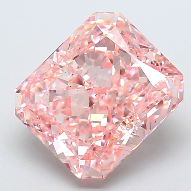 Loose Diamond - RADIANT 5.02ct Fancy Vivid Pink SI1: Loose Diamond - RADIANT 5.02ct Fancy Vivid Pink SI1 Source: This is a real non-mined Diamond that has been grown in a lab Shape: RADIANT Carats: 5.02 Color: Fancy Vivid Pink Certification: IGI Video: