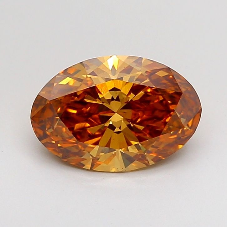 Loose Diamond - OVAL 1.76ct Fancy Orangey Brown VS2: Loose Diamond - OVAL 1.76ct Fancy Orangey Brown VS2 Source: This is a real non-mined Diamond that has been grown in a lab Shape: OVAL Carats: 1.76 Color: Fancy Orangey Brown Certification: IGI The Dia