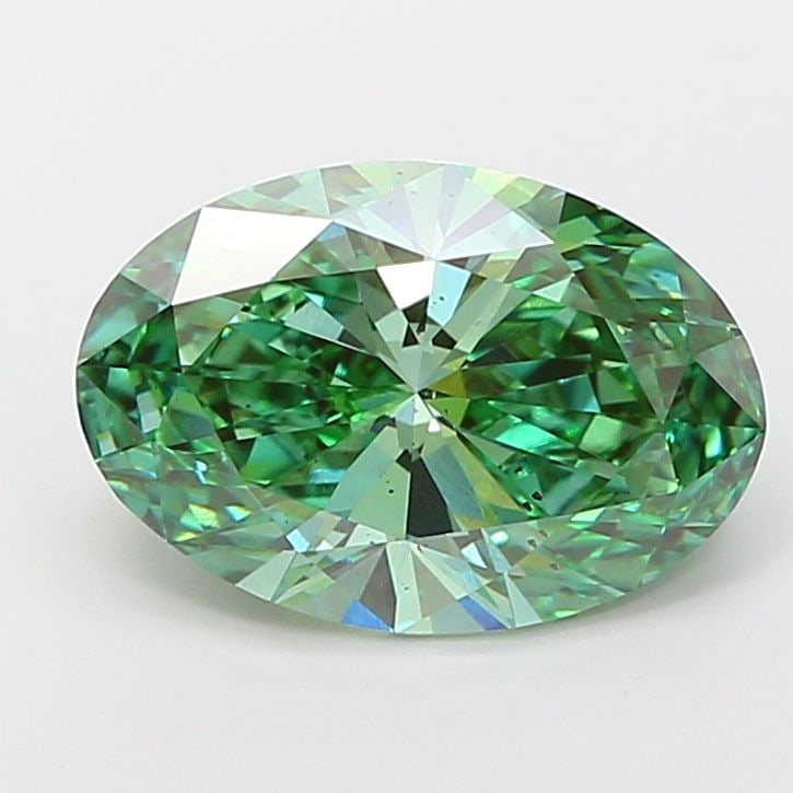 Loose Diamond - OVAL 4.07ct Fancy Vivid Green SI1 (1 of 1)