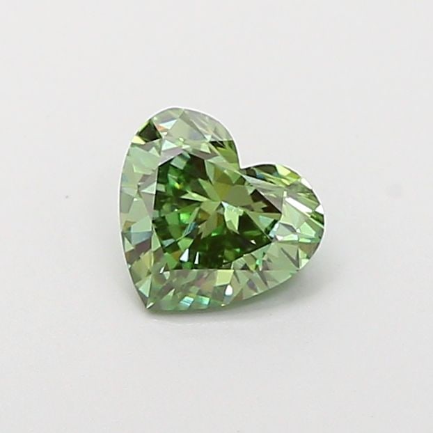 Loose Diamond - HEART 0.81ct Fancy Vivid Green VVS2: Loose Diamond - HEART 0.81ct Fancy Vivid Green VVS2 Source: This is a real non-mined Diamond that has been grown in a lab Shape: HEART Carats: 0.81 Color: Fancy Vivid Green Certification: IGI Video: