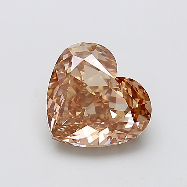 Loose Diamond - HEART 3.08ct Fancy Light Brown VVS2: Loose Diamond - HEART 3.08ct Fancy Light Brown VVS2 Source: This is a real non-mined Diamond that has been grown in a lab Shape: HEART Carats: 3.08 Color: Fancy Light Brown Certification: IGI Video: