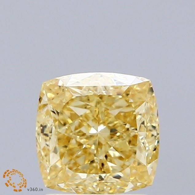 Loose Diamond - CUSHION MODIFIED 2.03ct Fancy Intense Yellow VS1: Loose Diamond - CUSHION MODIFIED 2.03ct Fancy Intense Yellow VS1 Source: This is a real non-mined Diamond that has been grown in a lab Shape: CUSHION MODIFIED Carats: 2.03 Color: Fancy Intense Yellow 