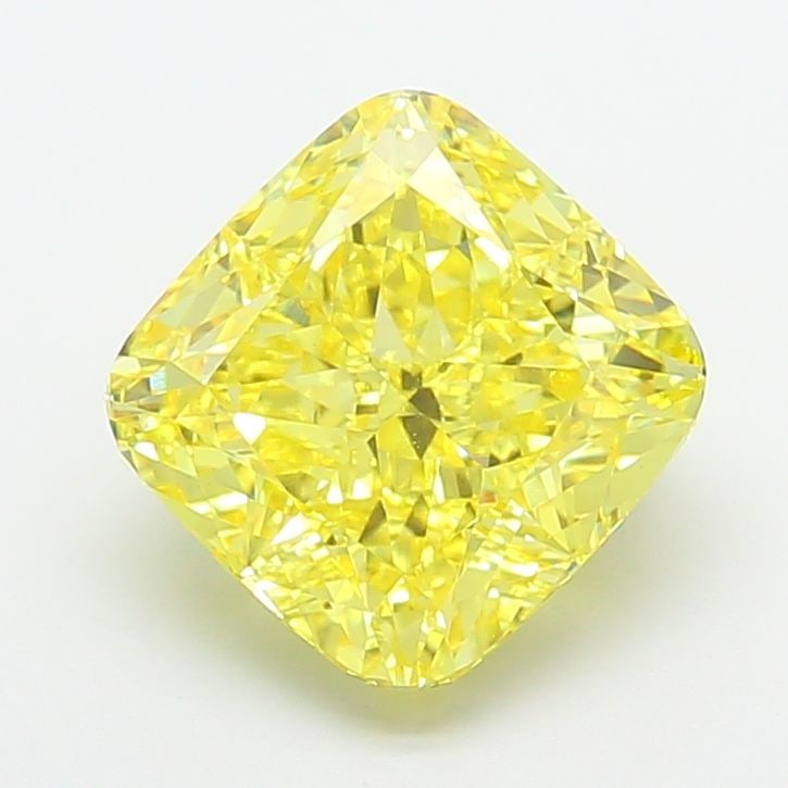 Loose Diamond - CUSHION MODIFIED 5.02ct Fancy Vivid Yellow VS1: Loose Diamond - CUSHION MODIFIED 5.02ct Fancy Vivid Yellow VS1 Source: This is a real non-mined Diamond that has been grown in a lab Shape: CUSHION MODIFIED Carats: 5.02 Color: Fancy Vivid Yellow Cert