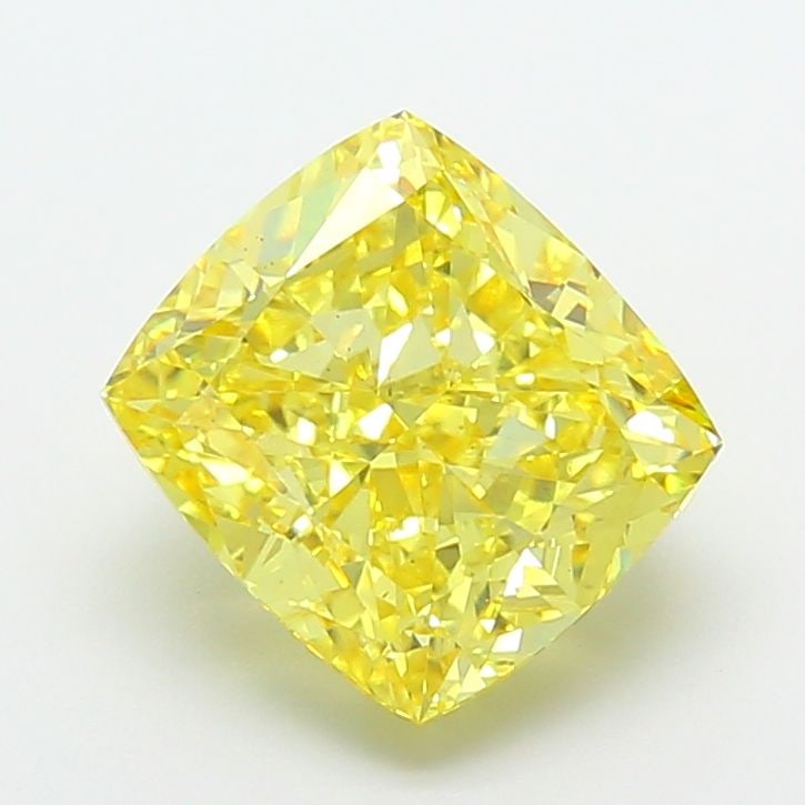 Loose Diamond - CUSHION MODIFIED 4.06ct Fancy Vivid Yellow VS2: Loose Diamond - CUSHION MODIFIED 4.06ct Fancy Vivid Yellow VS2 Source: This is a real non-mined Diamond that has been grown in a lab Shape: CUSHION MODIFIED Carats: 4.06 Color: Fancy Vivid Yellow Cert