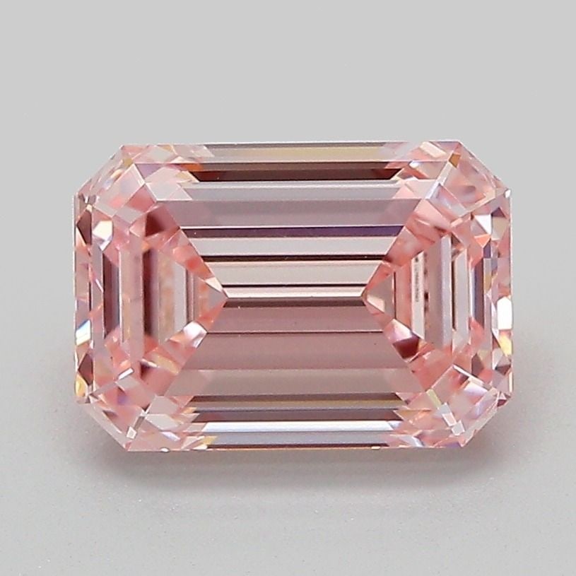 Loose Diamond - EMERALD 2.12ct Fancy Intense Pink VVS2: Loose Diamond - EMERALD 2.12ct Fancy Intense Pink VVS2 Source: This is a real non-mined Diamond that has been grown in a lab Shape: EMERALD Carats: 2.12 Color: Fancy Intense Pink Certification: IGI Vi