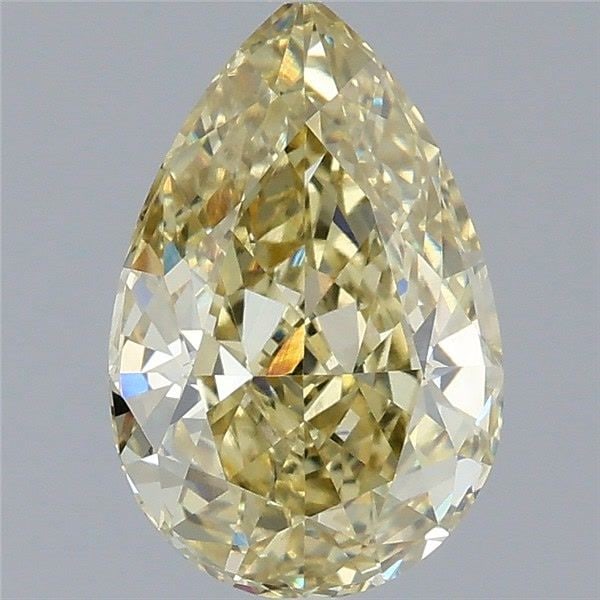 Loose Diamond - PEAR 2.04ct Fancy Intense Yellow VS1: Loose Diamond - PEAR 2.04ct Fancy Intense Yellow VS1 Source: This is a real non-mined Diamond that has been grown in a lab Shape: PEAR Carats: 2.04 Color: Fancy Intense Yellow Certification: IGI Video