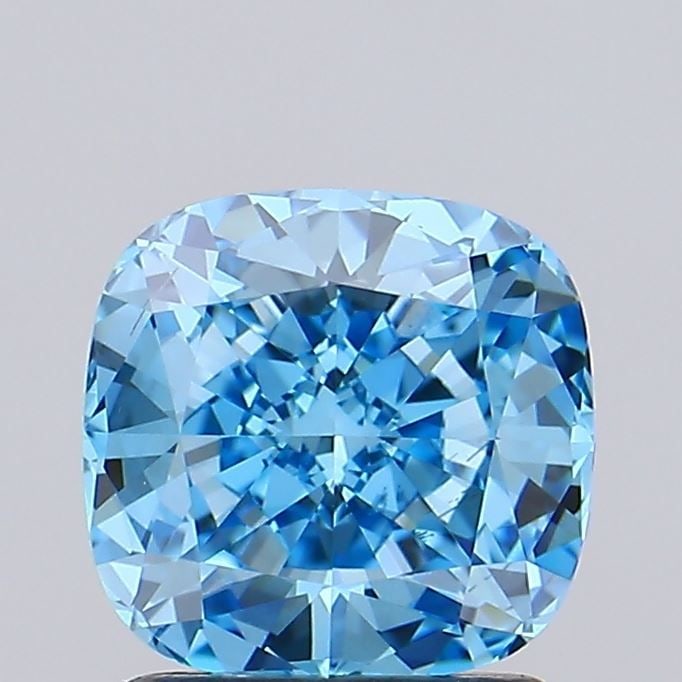 Loose Diamond - CUSHION MODIFIED 1.55ct Fancy Vivid Blue VS2: Loose Diamond - CUSHION MODIFIED 1.55ct Fancy Vivid Blue VS2 Source: This is a real non-mined Diamond that has been grown in a lab Shape: CUSHION MODIFIED Carats: 1.55 Color: Fancy Vivid Blue