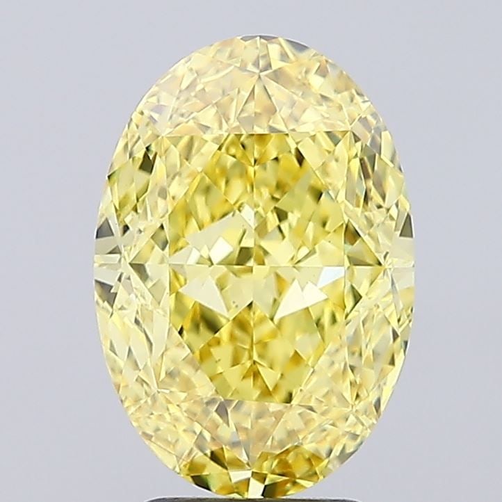 Loose Diamond - OVAL 4.7ct Fancy Vivid Yellow VS1: Loose Diamond - OVAL 4.7ct Fancy Vivid Yellow VS1 Source: This is a real non-mined Diamond that has been grown in a lab Shape: OVAL Carats: 4.7 Color: Fancy Vivid Yellow Certification: IGI Video: