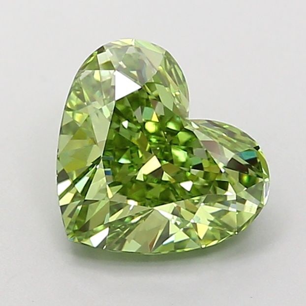 Loose Diamond - HEART 1.85ct Fancy Vivid Green VS1: Loose Diamond - HEART 1.85ct Fancy Vivid Green VS1 Source: This is a real non-mined Diamond that has been grown in a lab Shape: HEART Carats: 1.85 Color: Fancy Vivid Green Certification: IGI Video: