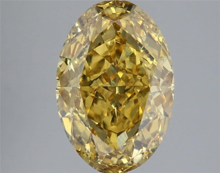 Loose Diamond - OVAL 4.2ct Fancy Vivid Yellow VS1: Loose Diamond - OVAL 4.2ct Fancy Vivid Yellow VS1 Source: This is a real non-mined Diamond that has been grown in a lab Shape: OVAL Carats: 4.2 Color: Fancy Vivid Yellow Certification: IGI Video: