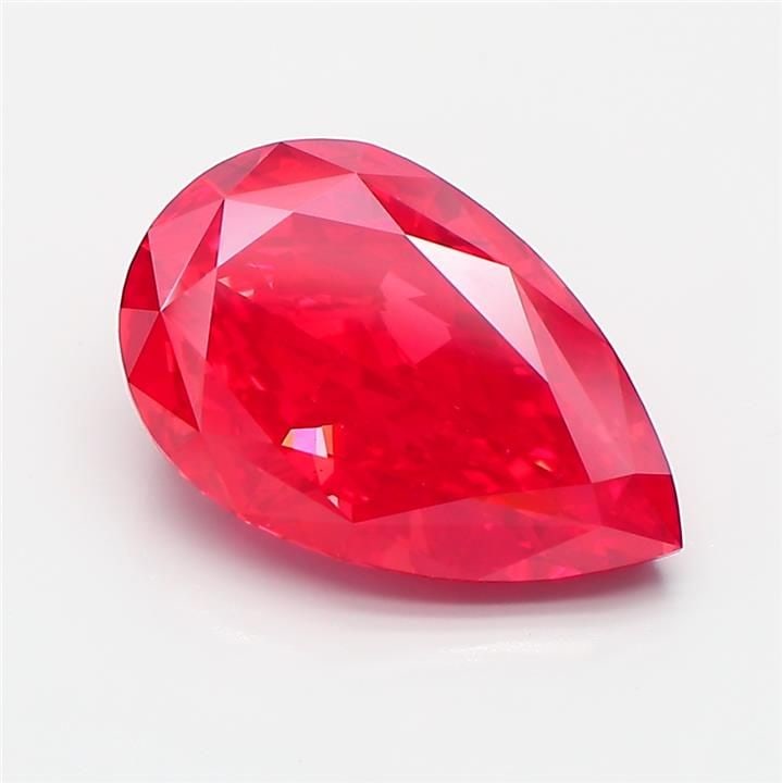 Loose Diamond - PEAR 3.6ct Fancy Vivid Red VS2: Loose Diamond - PEAR 3.6ct Fancy Vivid Red VS2 Source: This is a real non-mined Diamond that has been grown in a lab Shape: PEAR Carats: 3.6 Color: Fancy Vivid Red Certification: IGI Video: