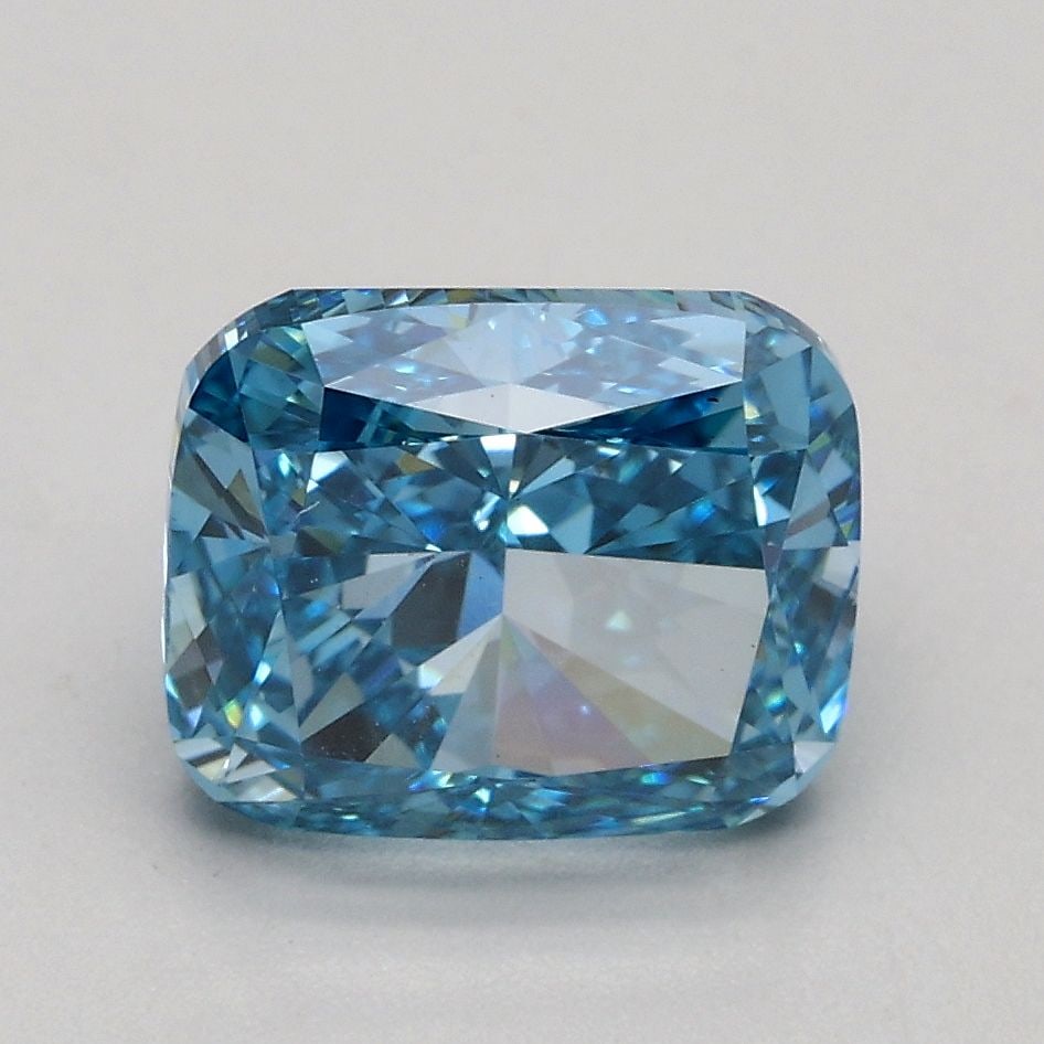 Loose Diamond - CUSHION BRILLIANT 2.0ct Fancy Vivid Blue VS1: Loose Diamond - CUSHION BRILLIANT 2.0ct Fancy Vivid Blue VS1 Source: This is a real non-mined Diamond that has been grown in a lab Shape: CUSHION BRILLIANT Carats: 2.0 Color: Fancy Vivid Blue Certific