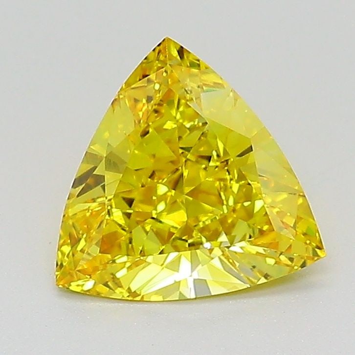 Loose Diamond - TRIANGULAR 0.96ct Fancy Vivid Yellow VS1: Loose Diamond - TRIANGULAR 0.96ct Fancy Vivid Yellow VS1 Source: This is a real non-mined Diamond that has been grown in a lab Shape: TRIANGULAR Carats: 0.96 Color: Fancy Vivid Yellow Certification: I