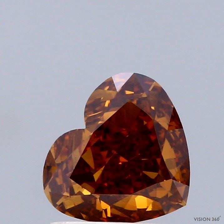 Loose Diamond - HEART 1.6ct Fancy Brown VS1: Loose Diamond - HEART 1.6ct Fancy Brown VS1 Source: This is a real non-mined Diamond that has been grown in a lab Shape: HEART Carats: 1.6 Color: Fancy Brown Certification: IGI Video: