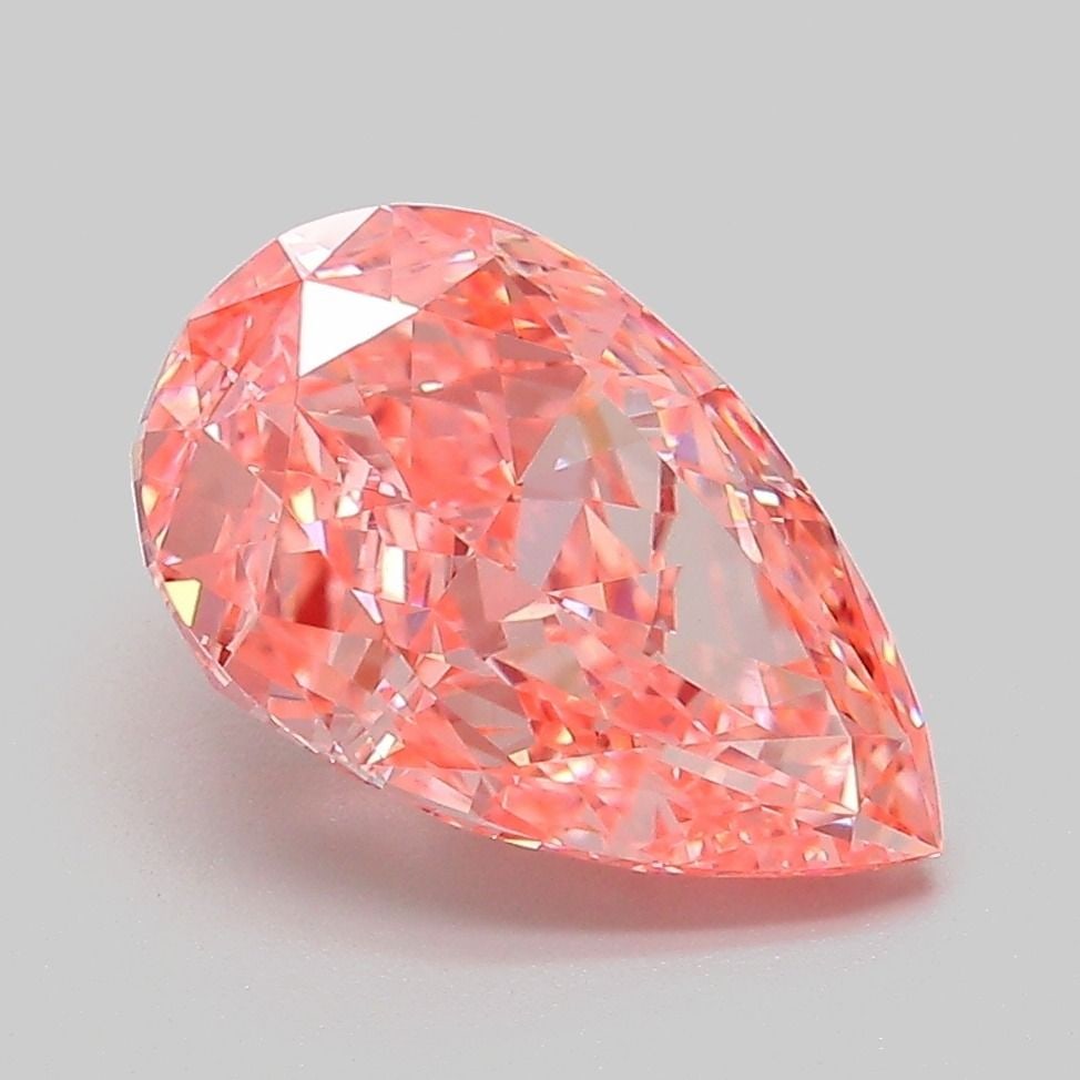 Loose Diamond - PEAR 3.14ct Fancy Vivid Pink VS1: Loose Diamond - PEAR 3.14ct Fancy Vivid Pink VS1 Source: This is a real non-mined Diamond that has been grown in a lab Shape: PEAR Carats: 3.14 Color: Fancy Vivid Pink Certification: IGI Video: Video