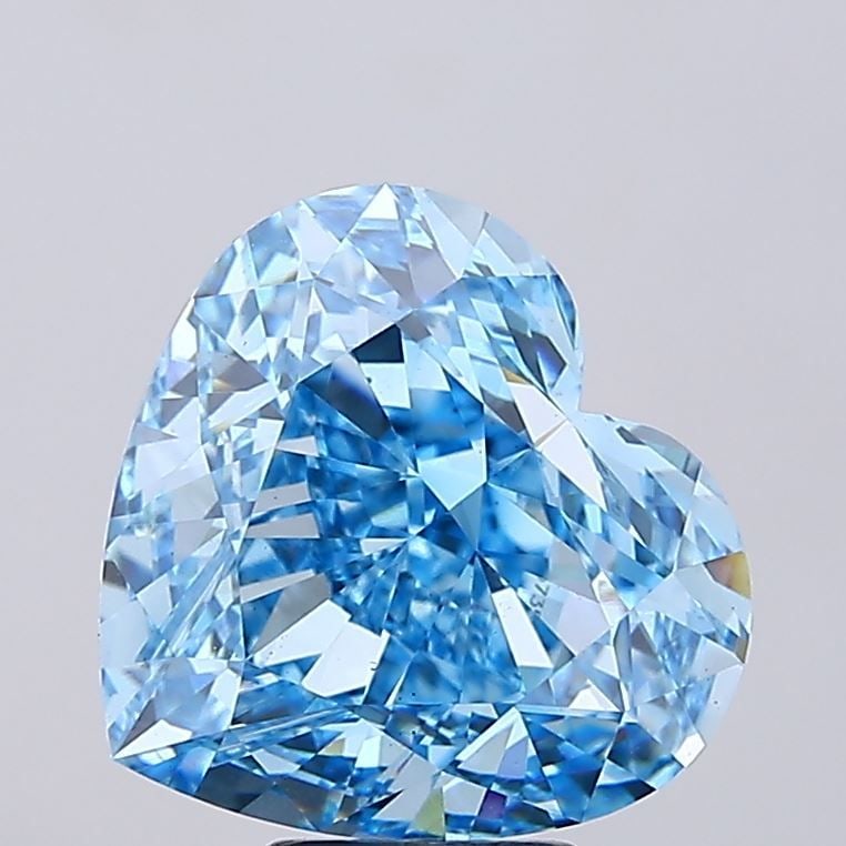 Loose Diamond - HEART 10.09ct Fancy Vivid Blue VS1: Loose Diamond - HEART 10.09ct Fancy Vivid Blue VS1 Source: This is a real non-mined Diamond that has been grown in a lab Shape: HEART Carats: 10.09 Color: Fancy Vivid Blue Certification: IGI Video: