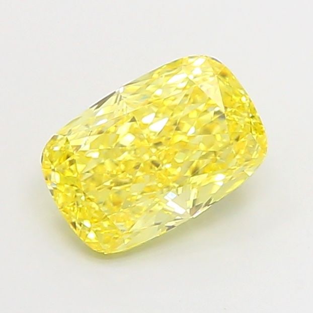 Loose Diamond - CUSHION MODIFIED 1.74ct Fancy Vivid Yellow VS1: Loose Diamond - CUSHION MODIFIED 1.74ct Fancy Vivid Yellow VS1 Source: This is a real non-mined Diamond that has been grown in a lab Shape: CUSHION MODIFIED Carats: 1.74 Color: Fancy Vivid Yellow Cert