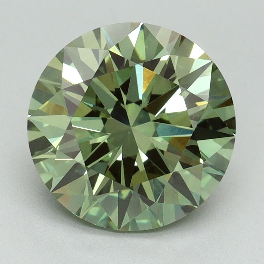 Ideal Loose Diamond - ROUND 3.11ct Fancy Vivid Green VS1: Ideal Loose Diamond - ROUND 3.11ct Fancy Vivid Green VS1 Source: This is a real non-mined Diamond that has been grown in a lab Shape: ROUND Carats: 3.11 Color: Fancy Vivid Green Certification: IGI Vid