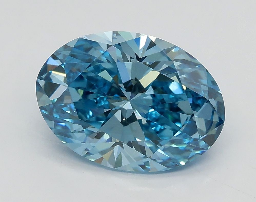 Loose Diamond - OVAL 2.2ct Fancy Vivid Blue VS2: Loose Diamond - OVAL 2.2ct Fancy Vivid Blue VS2 Source: This is a real non-mined Diamond that has been grown in a lab Shape: OVAL Carats: 2.2 Color: Fancy Vivid Blue Certification: IGI Video: