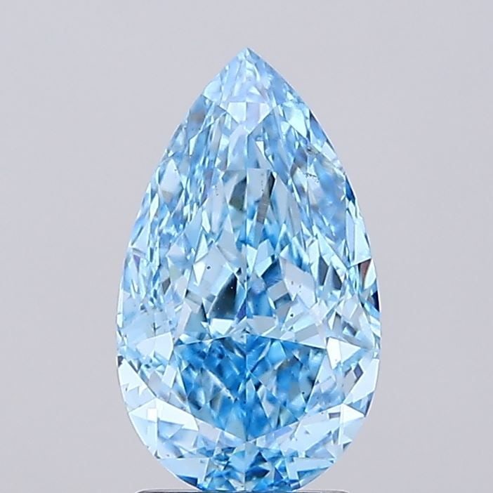 Loose Diamond - PEAR 2.51ct Fancy Vivid Blue VS2: Loose Diamond - PEAR 2.51ct Fancy Vivid Blue VS2 Source: This is a real non-mined Diamond that has been grown in a lab Shape: PEAR Carats: 2.51 Color: Fancy Vivid Blue Certification: IGI Video: Video
