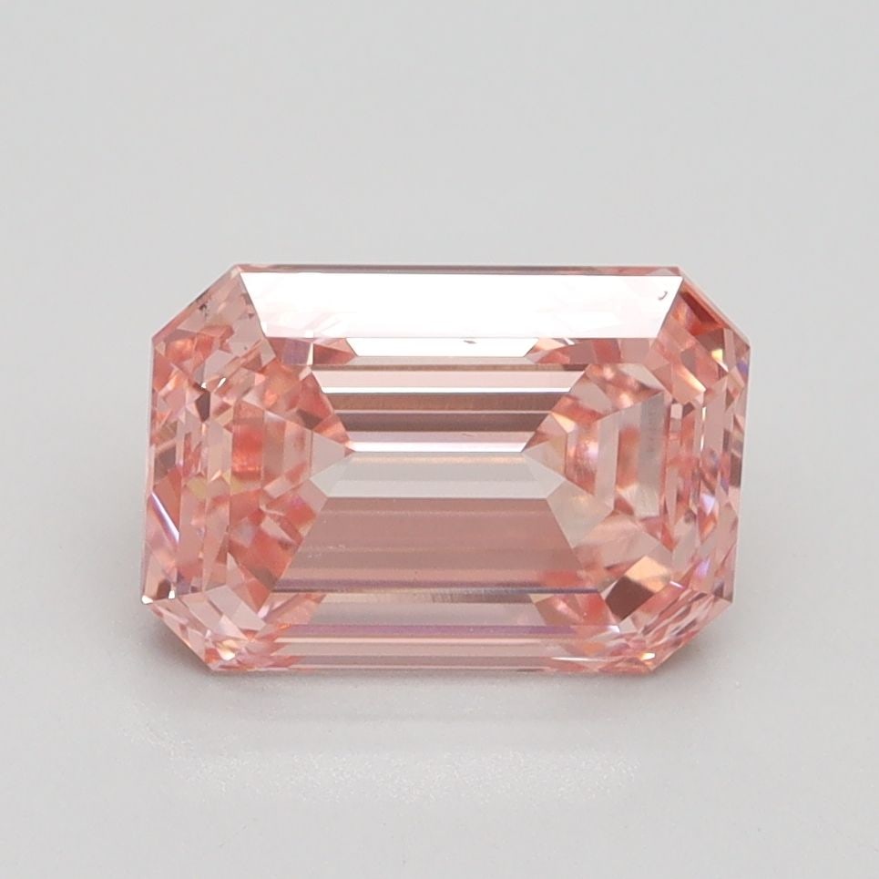 Loose Diamond - EMERALD 2.51ct Fancy Intense Pink VS2: Loose Diamond - EMERALD 2.51ct Fancy Intense Pink VS2 Source: This is a real non-mined Diamond that has been grown in a lab Shape: EMERALD Carats: 2.51 Color: Fancy Intense Pink Certification: IGI Vid