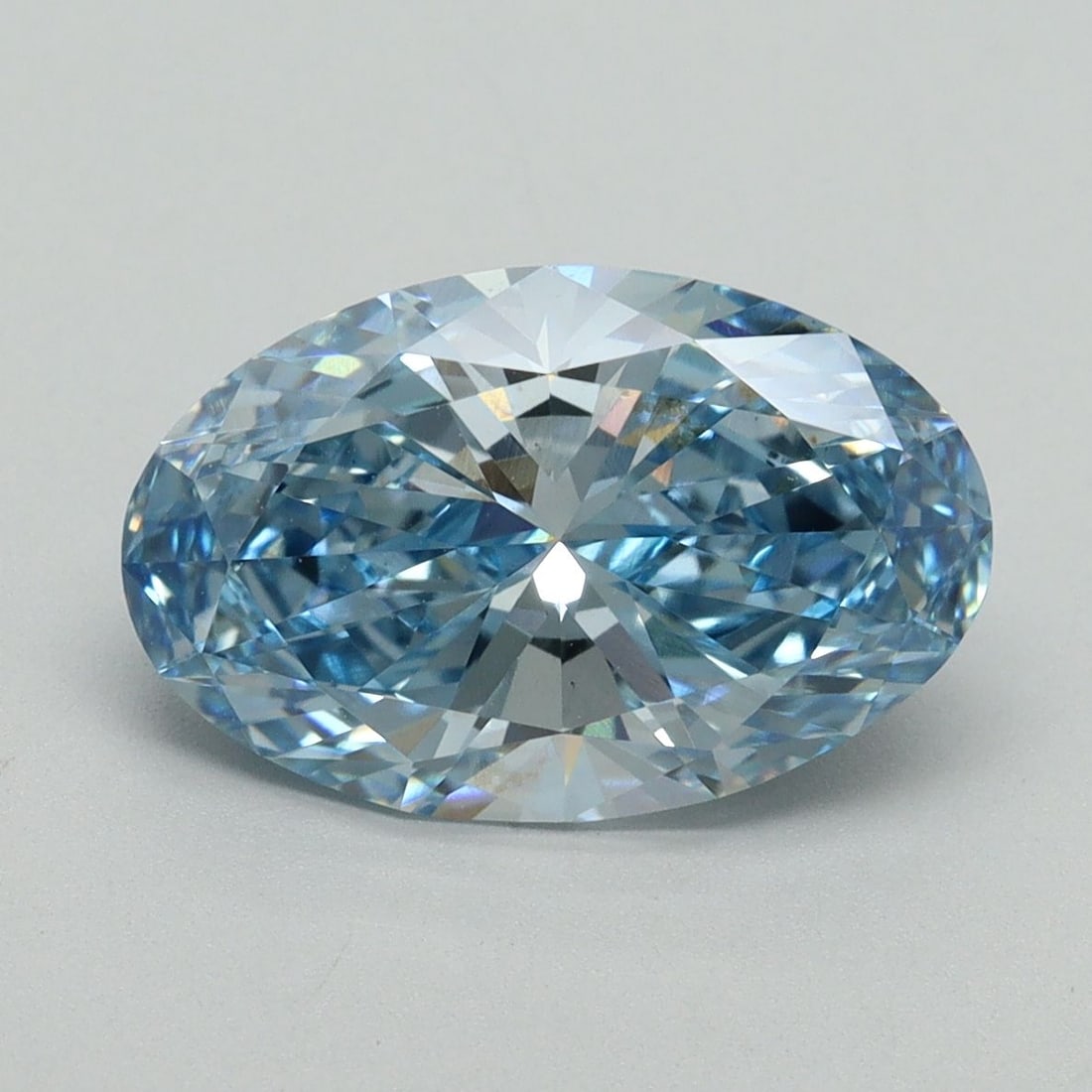 Loose Diamond - OVAL 3.08ct Fancy Vivid Blue VS1: Loose Diamond - OVAL 3.08ct Fancy Vivid Blue VS1 Source: This is a real non-mined Diamond that has been grown in a lab Shape: OVAL Carats: 3.08 Color: Fancy Vivid Blue Certification: IGI Video: