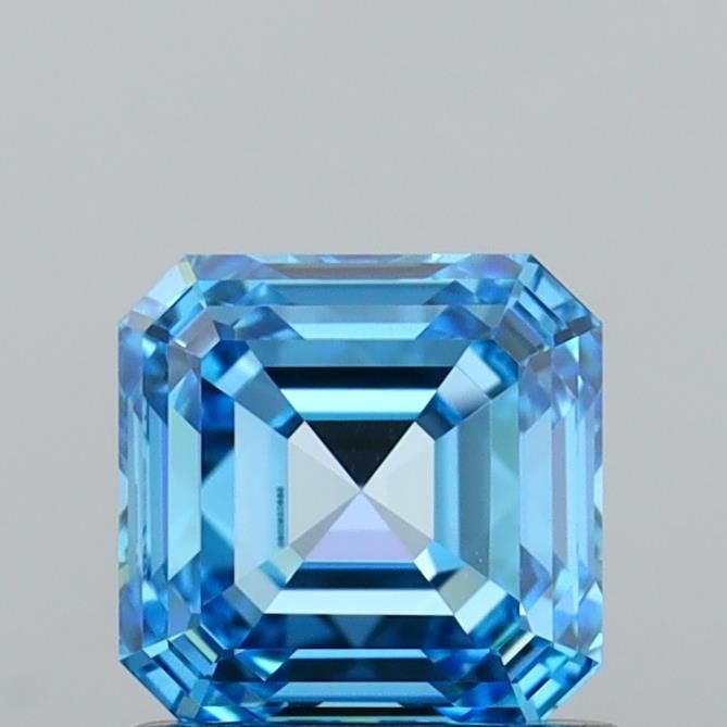 Loose Diamond - ASSCHER 1.04ct Fancy Vivid Blue VS2: Loose Diamond - ASSCHER 1.04ct Fancy Vivid Blue VS2 Source: This is a real non-mined Diamond that has been grown in a lab Shape: ASSCHER Carats: 1.04 Color: Fancy Vivid Blue Certification: IGI Video: