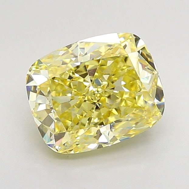 Loose Diamond - CUSHION MODIFIED 2.05ct Fancy Yellow VS1: Loose Diamond - CUSHION MODIFIED 2.05ct Fancy Yellow VS1 Source: This is a real non-mined Diamond that has been grown in a lab Shape: CUSHION MODIFIED Carats: 2.05 Color: Fancy Yellow Certification: I