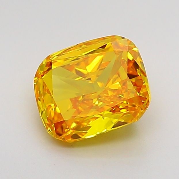 Loose Diamond - CUSHION MODIFIED 1.71ct Fancy Vivid Yellow VS1: Loose Diamond - CUSHION MODIFIED 1.71ct Fancy Vivid Yellow VS1 Source: This is a real non-mined Diamond that has been grown in a lab Shape: CUSHION MODIFIED Carats: 1.71 Color: Fancy Vivid Yellow Cert