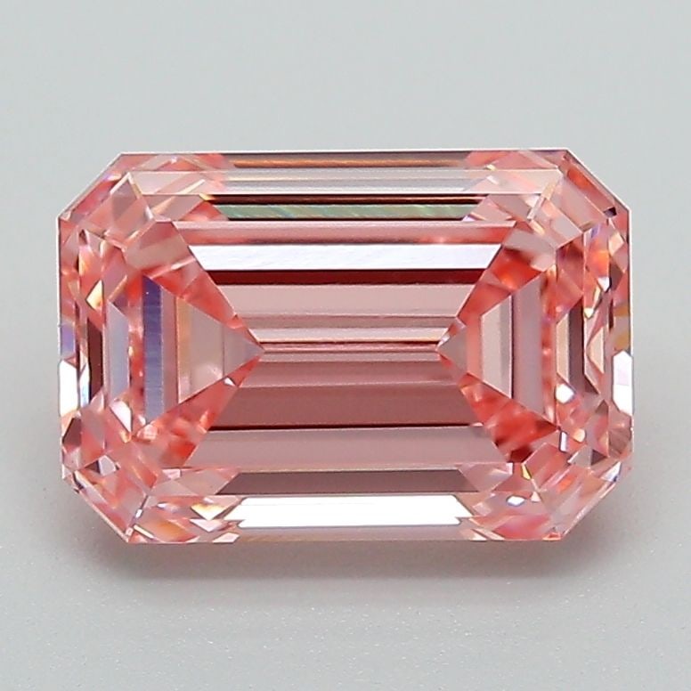 Loose Diamond - EMERALD 2.4ct Fancy Intense Pink VVS2: Loose Diamond - EMERALD 2.4ct Fancy Intense Pink VVS2 Source: This is a real non-mined Diamond that has been grown in a lab Shape: EMERALD Carats: 2.4 Color: Fancy Intense Pink Certification: IGI Vide